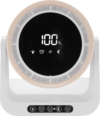 Image de Ventilateur de bureau avec affichage numérique LED Ventilateur de table mural personnel 6 pouces pour la maison et le bureau 5 vitesses de vent