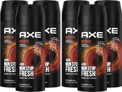 Zdjęcie produktu dla AXE Bodyspray Musk Deo 6x 150ml Dezodorant Dezodorant bez aluminium Mężczyźni Mężczyźni Mężczyźni