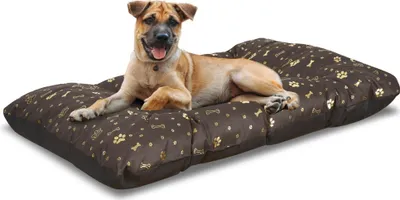Image de Coussin pour lit de chien PRESTIGE 120x80 cm imperméable os doré
