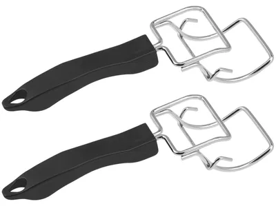 2 Stück Ofenclips aus Edelstahl – universelle Halter für Grillrost und Backblech