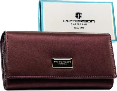 Produktbild von Peterson Portemonnaie aus Leder für Frauen Anoil dunkelrot One size