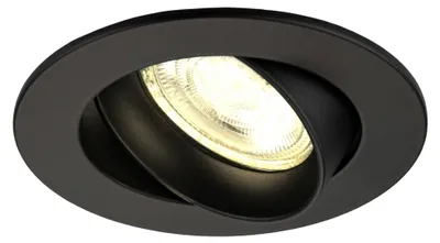 Produktbild von Ledvion LED Einbaustrahler Rund Schwarz 3W dimmbar Warmweiss