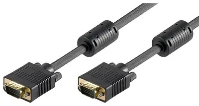 Image de Câble vidéo SVGA (D-sub) M - SVGA (D-sub) M, 2m, connecteurs dorés, noir