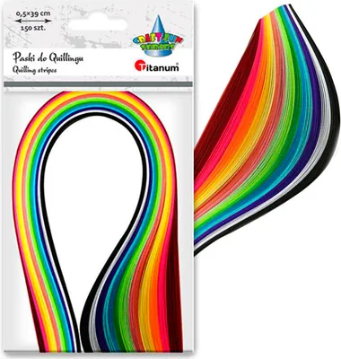 Produktbild von Quillingstreifen 5mm 16 Farben - 150 Stück.