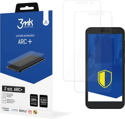 Produktbild von 3mk Display Schutzfolie ARC+ für Alcatel 1 2019  0,17mm Self-Heal (2 Stück)
