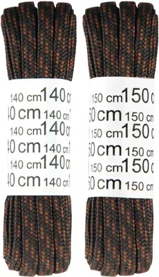 Image de Schnürsenkel Trekking "2 Pairs" - Schuhriemen - Dunkelbraun 140cm/150cm - Flach
