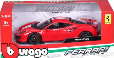 Immagine prodotto di Bburago Model 1:24 Ferrari 488 Pista Czerwony
