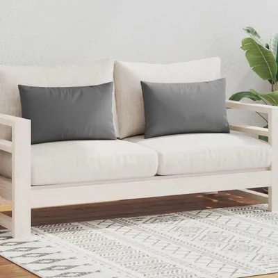 Produktbild von vidaXL Gartenkissen 2 Stk. 60 x 40 cm Grau