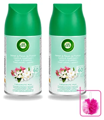 Image de 2 recharges Air Wick Freshmatic - Parfum "Rosée printanière" - 250 ml - Pack économique - 2 pièces