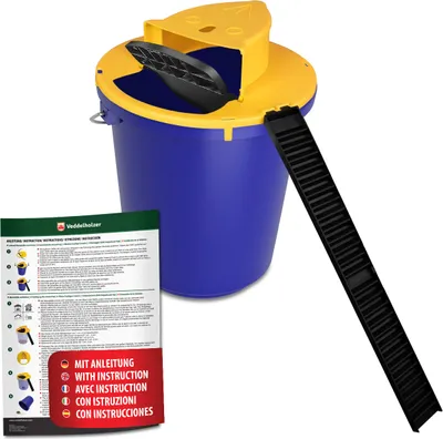 A product shot of a humane animal trap with its instruction manual.