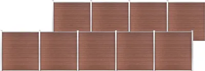 Produktbild von Gartenzaun WPC 1564x186 cm Braun