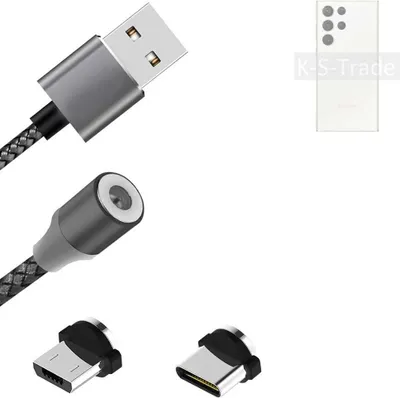 Produktbild von K-S-Trade Hochwertiges Magnet-Lade-kabel Sync-Kabel Daten-Kabel kompatibel mit Samsung Galaxy S23 Ultra mit USB-Typ-C-Anschluss und