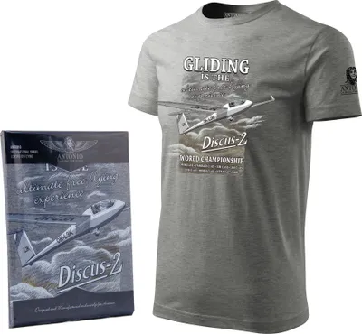 Obrázok produktu pre Tričko s motívom lietadla DISCUS-2 (veľkosť M)