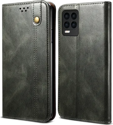 Produktbild von OPPO Realme 8 Pro Hülle, LaimTop Leder Flip Brieftasche Schutzhülle für OPPO Realme 8 / Realme 8 Pro Grün