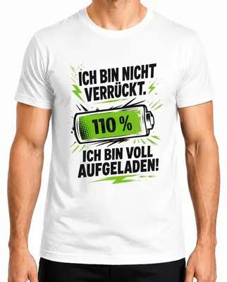 Productafbeelding van Ik ben niet gek, ik ben een statement. Sarcasme. Heren T-shirt, wit, 3XL