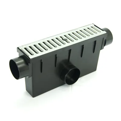 Produktbild von SPEEDPLANT Einlaufkasten mit Fangkorb A15 mit Stahlrost, 50 cm, 1,5 t Belastbarkeit, passend für 148 mm Tiefe, inkl. Zubehör