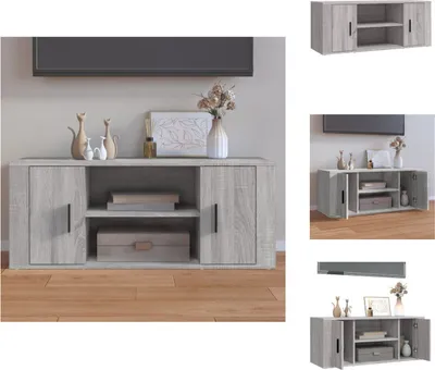 Produktbild von vidaXL TV-Schrank Grau Sonoma 100x35x40 cm Holzwerkstoff -  TV-Möbel