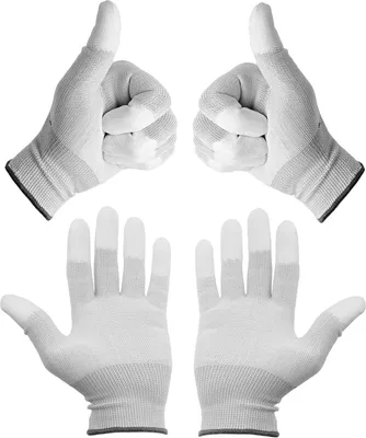 Immagine prodotto di Guanti antistatici Minadax ESD Finger-TIP  - 2 paia, taglia L/9 - Per riparazioni, montaggi e pulizie nel settore elettronico, meccanica di precisione, modellismo, auto e moto