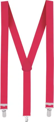 Produktbild von Uni Hosenträger Neon-Pink verstellbar elastisch mit Metallclips 75-120 cm