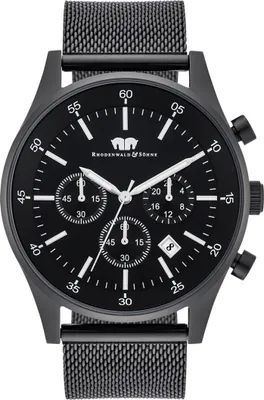 Produktbild von Rhodenwald   Söhne Armband-Uhr Goodwill Schwarz Edelstahl Schwarz 10010161
