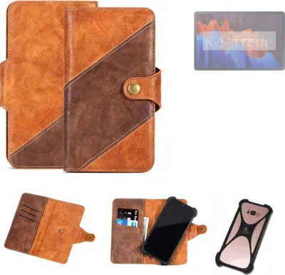 Produktbild von K-S-Trade Handyhülle Schutzhülle Bookstyle Case Wallet-Case kompatibel mit Oppo A53 (2020) Cover Klapphülle Kantenschutz Smartphone dunkelbraun
