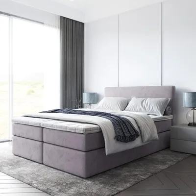 Produktbild von Bett Boxspringbett BERO Topper T25 mit Bettkästen - Doppelbett, Stauraum, Schlafzimmer, Polsterbett, Bettgestell (120x200, Rosa - ITAKA 38)