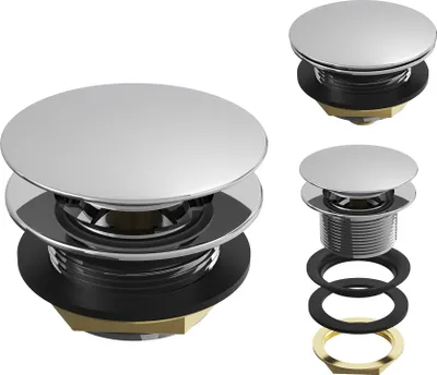 Immagine prodotto di Granitan - Sifone - Gruppo di scarico - automatico - senza troppopieno - Argento - per lavabo