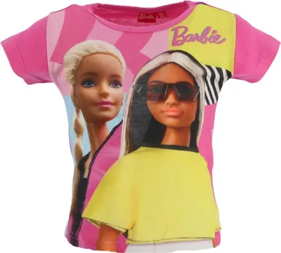 Produktbild von Barbie T-Shirt für Kinder mit Print Kurzarm-Shirt für Mädchen 4 Jahre Pink