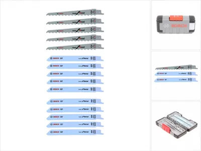 Zdjęcie produktu dla Bosch 2607010901 Bosch Säbelsägeblatt-Set Basic ToughBox Wood/Metal 15.tlg