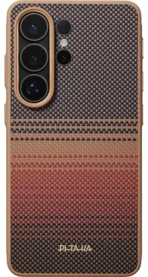 Produktbild von Aramid Handyhülle für Galaxy S26 Ultra, PITAKA Cairn Case mit MagSafe, Braun-schwarz