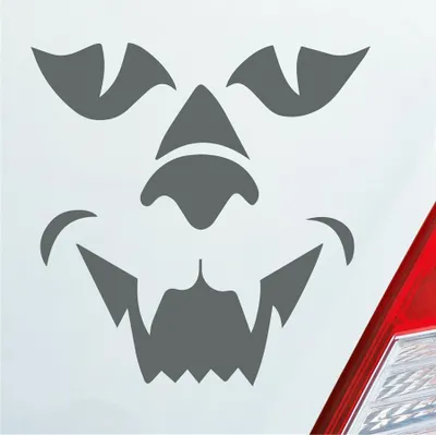Produktbild von Auto Aufkleber Löwe Monster Dämon Lion CAR KFZ PKW Roller Motorrad 10x10 cm Grau Sticker Heckscheibenaufkleber