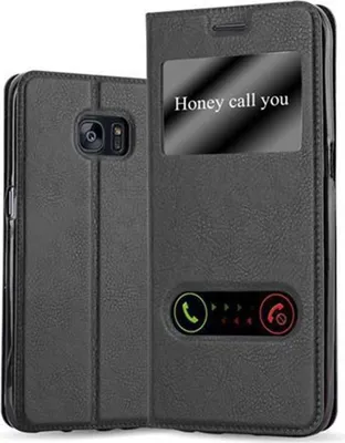 Obrázok produktu pre Cadorabo ochranné puzdro pre Samsung Galaxy S7 EDGE kryt v čiernej farbe puzdro na mobilný telefón puzdro typu kniha kryt puzdro