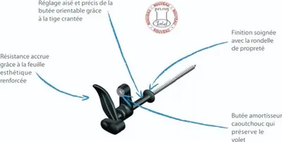 Zdjęcie produktu dla Czarny kompozytowy kołowrót TORBEL - L.130 L.gwintowany 90 mm - 94PA406