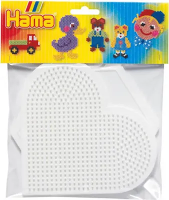 Immagine prodotto di Hama Bügelperlen 4454 HAMA Stiftplatten midi "Herz, Sechseck", groß, im Blister