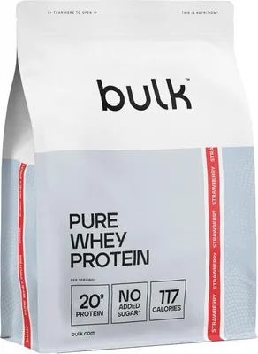 Produktbild von Bulk Pure Whey Protein (450g) Strawberry - Eiweiße - Molkenprotein-Konzentrat
