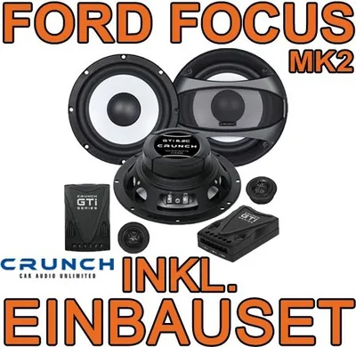 Produktbild von Crunch GTi6.2C Blackmaxx 16,5cm 2-Wege-System für Ford Focus MK2 vorne - justSOUND