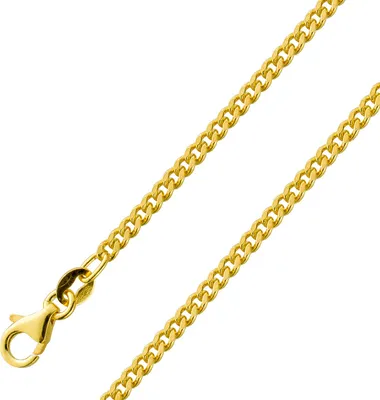Produktbild von Panzerkette 2.4mm Sterling Silber 925 Gelbgold vergoldet  47