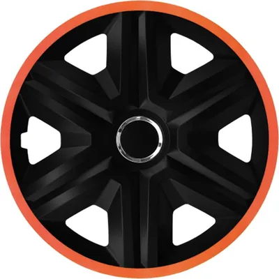 Produktbild von NRM Radkappen FAST LUX, Orange 14" Zoll. (4 x Universal Radzierblenden/Radkappen)