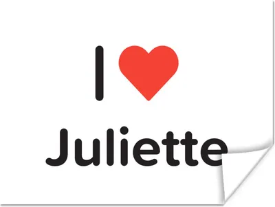 Produktbild von MuchoWow® Poster Ich liebe - Juliette - Mädchen 160x120 cm - Foto Plakat