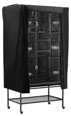 Immagine prodotto di Copertura universale per gabbie per uccelli, colore nero, dimensioni 88 x 62 x 120 cm
