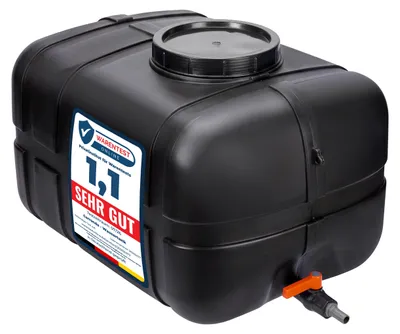 Image de Réservoir d'eau Garronda, 150 litres, avec couvercle. Réservoir de récupération d'eau de pluie, grand réservoir pour usage domestique et commercial, modèle GD-0098, couleur noire