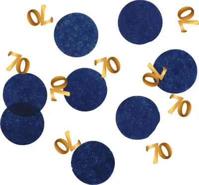 Produktbild von Elegant Blue 70th Birthday Streudeko 25g