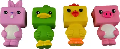 Produktbild von Duvo+ Hundespielzeug Tierköpfe quadratisch Latex