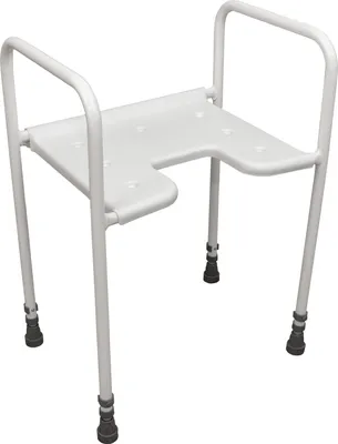 Produktbild von Aidapt Duschhocker mit Hygienemulde - höhenverstellbar