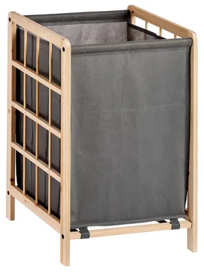 Immagine prodotto di Cesto da bucato, legno e tessuto