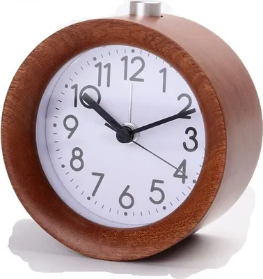 Produktbild von Wecker Analog Ohne Ticken, Wecker Holz mit Snooze, Nachttisch Tischuhr mit Nachtlicht, Retro Wecker Analog Batteriebetriebe（1*AA-Batterie benötig - Naturholz in Hellbraun