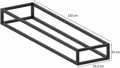 Obrázek produktu pro Televizní skříňka COLGANTE 150 cm s černým rámem