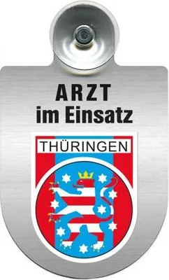 Produktbild von Einsatzschild Windschutzscheibe incl. Saugnapf - Arzt im Einsatz - 309352 - incl. Regionen nach Wahl Color - Region Thüringen
