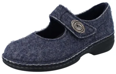Produktbild von FINN COMFORT Ramsau Damen Hausschuhe blau marine Doublefilz - Größe: 37