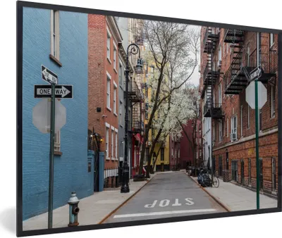 Produktbild von MuchoWow® Gerahmtes Poster New York - Amerika - NYC 30x20 cm - Poster mit Schwarzem Bilderrahmen Wandposter Rahmen Foto Bilder - Kunstdruck - Bild-Poster